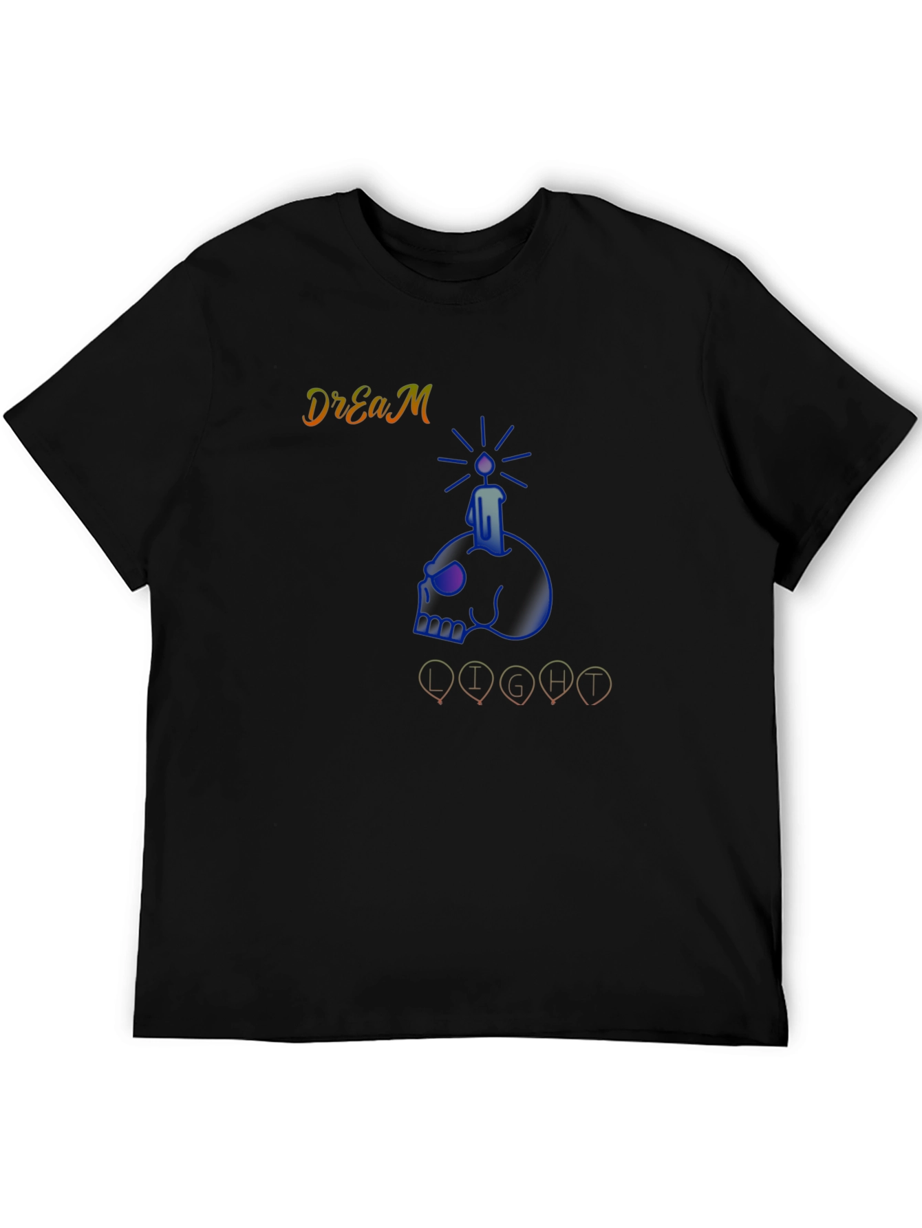 Dream Light Graphic Print Black T-Shirt