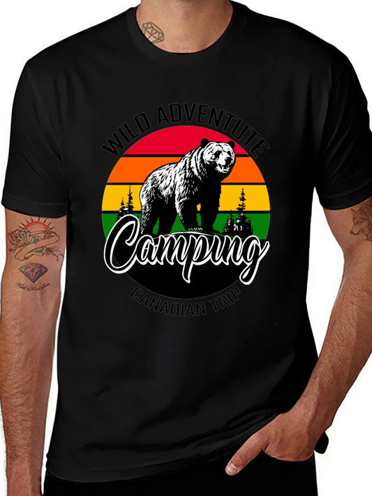 Wild Adventure Camping Bear T-Shirt