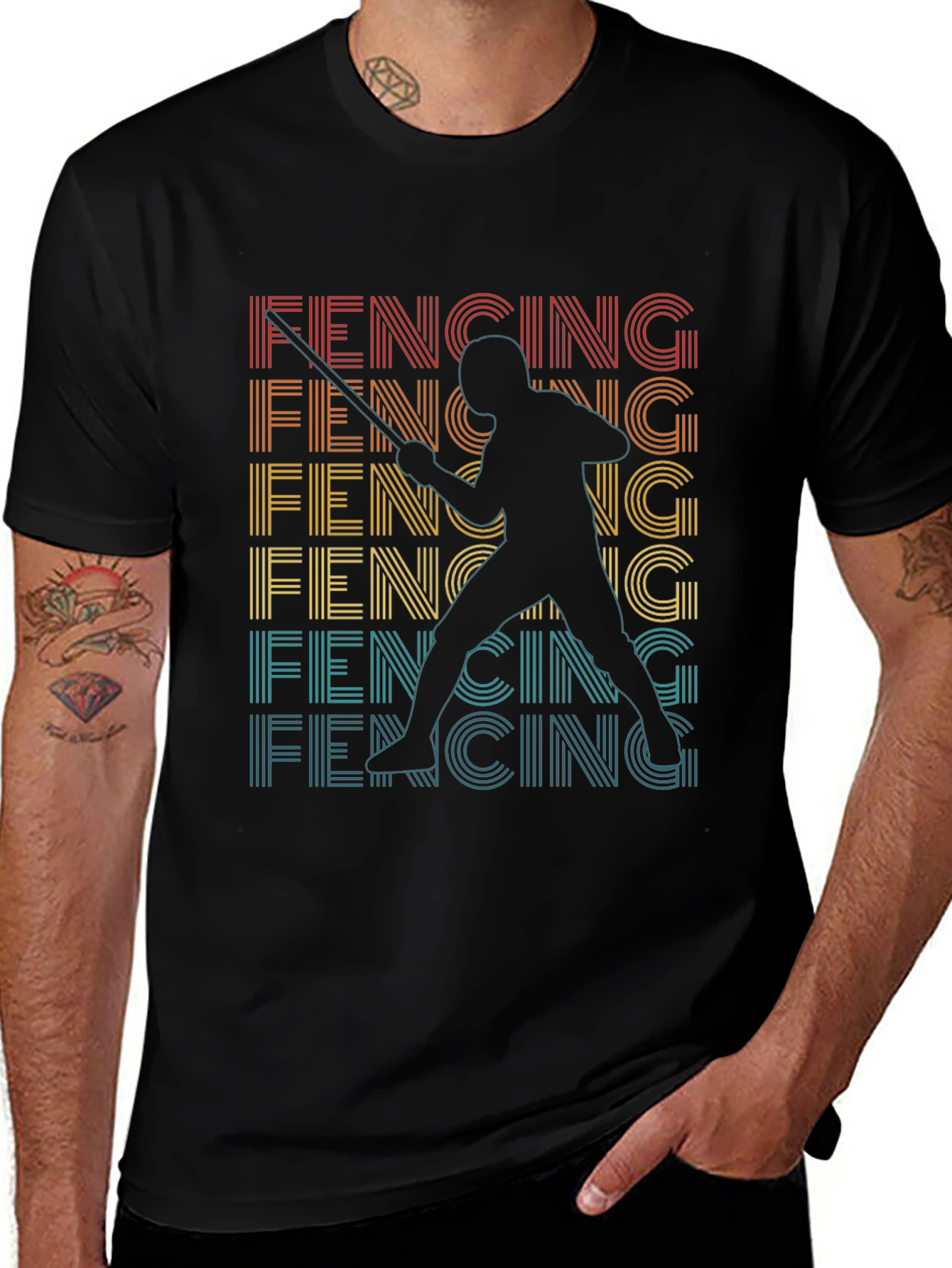 Fencing Silhouette Graphic Tee