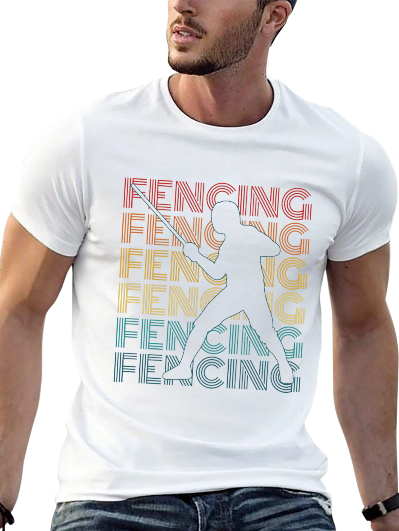 Fencing Silhouette Graphic Tee