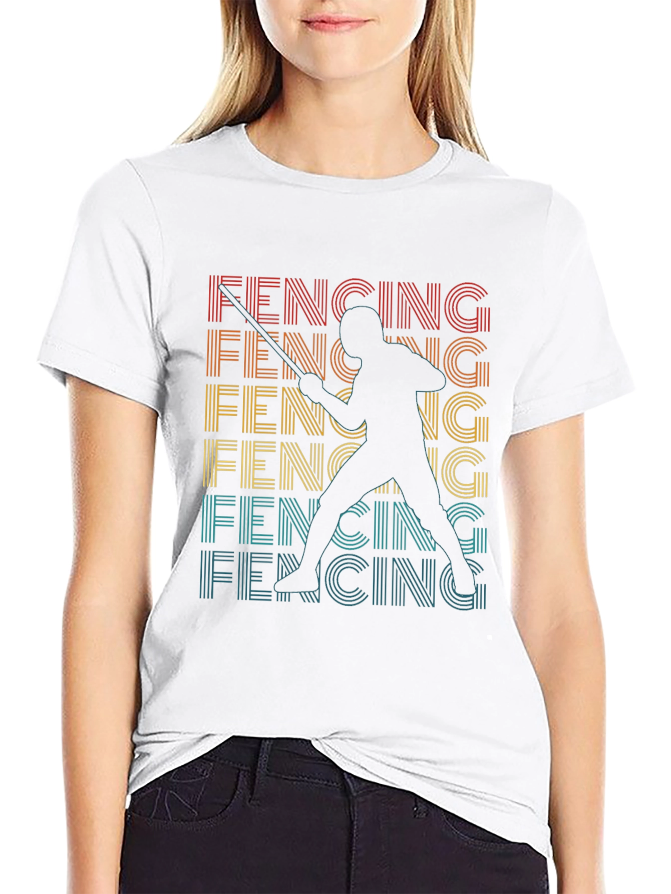 Fencing Silhouette Graphic Tee