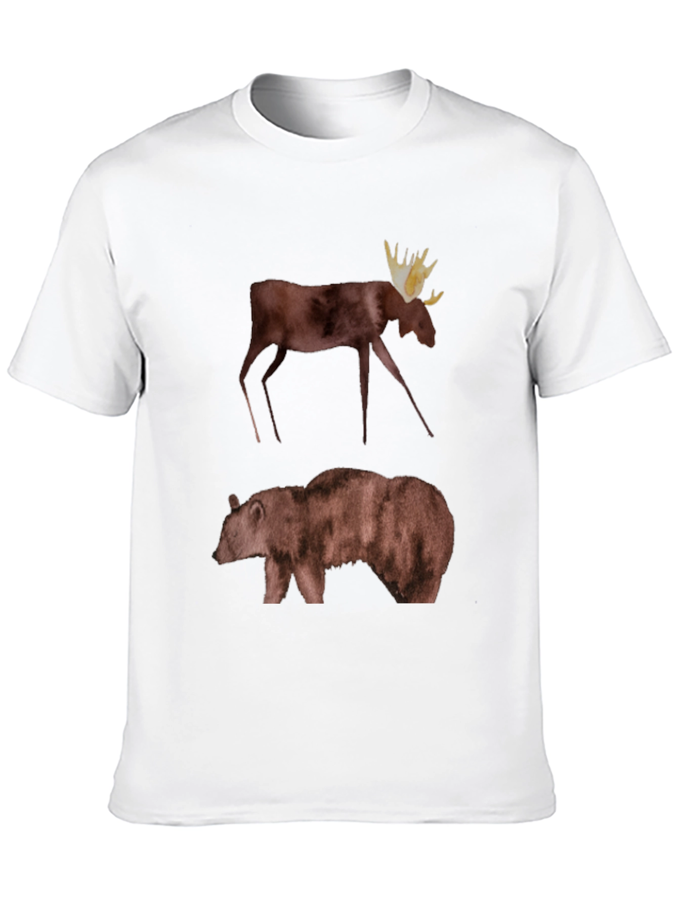 Moose & Bear Graphic Tee - Black