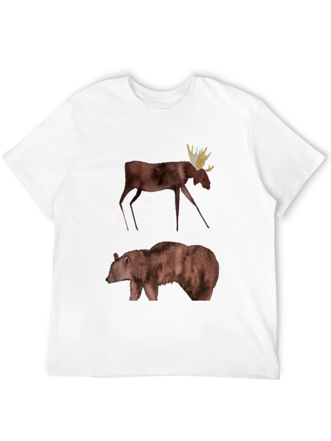 Moose & Bear Graphic Tee - Black