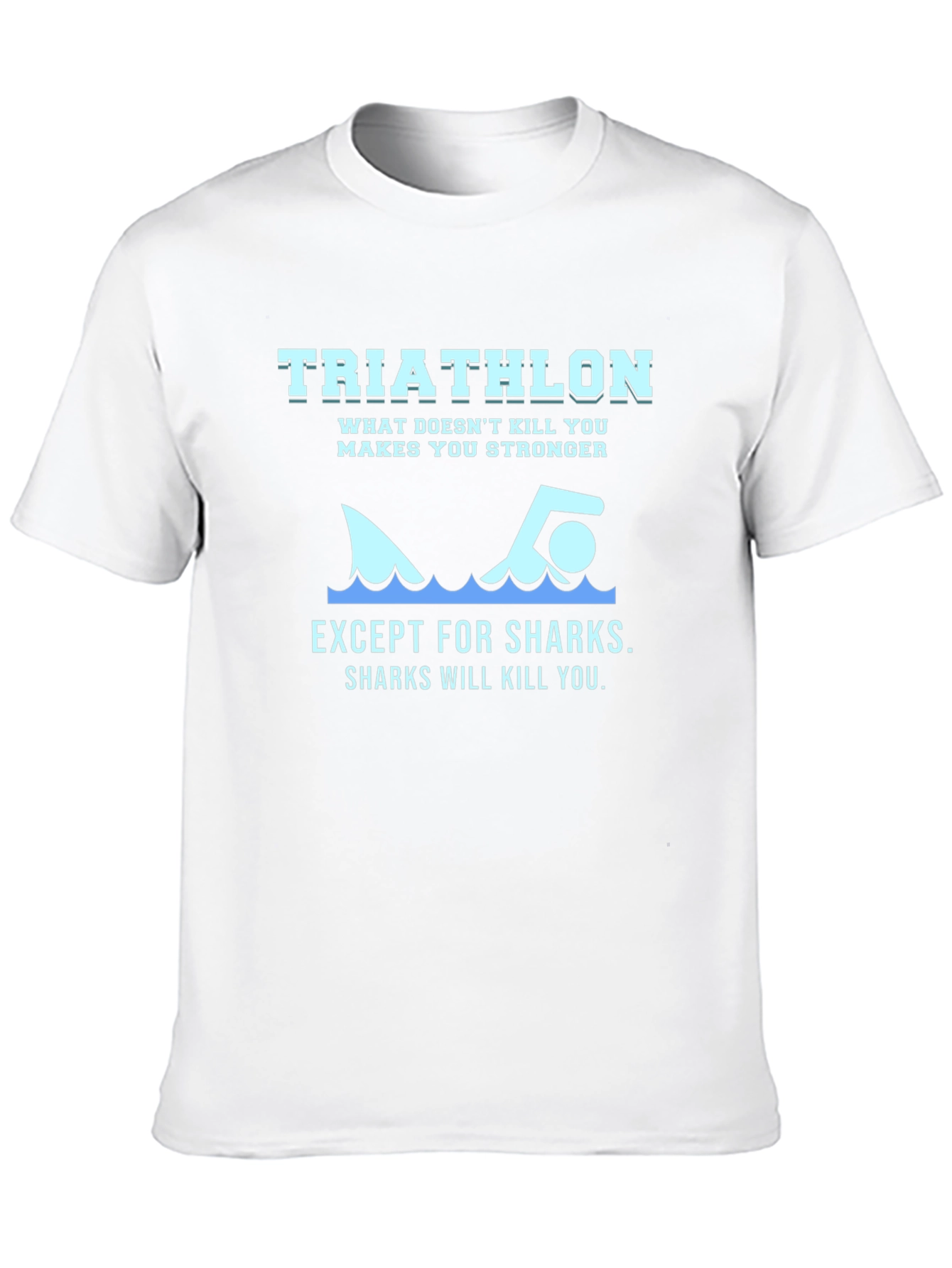 Triathlon Shark T-Shirt - Funny Workout Tee