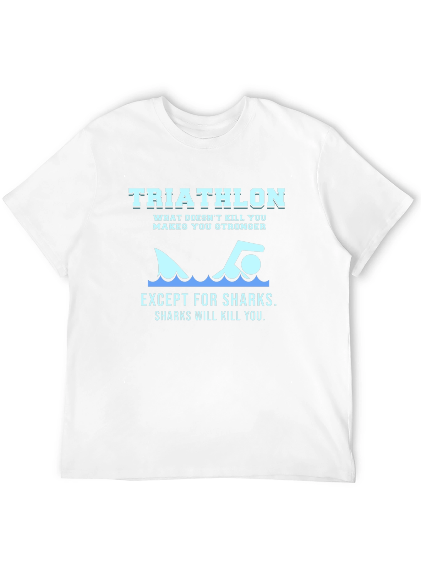 Triathlon Shark T-Shirt - Funny Workout Tee