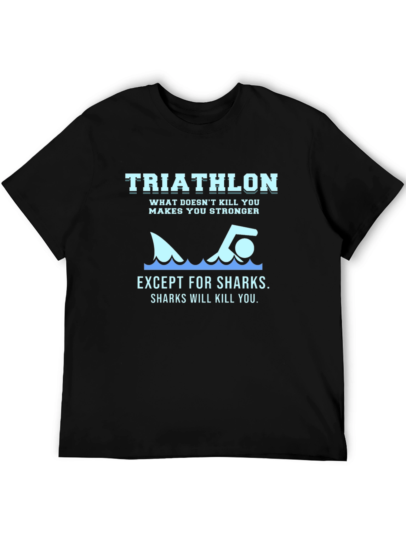 Triathlon Shark T-Shirt - Funny Workout Tee