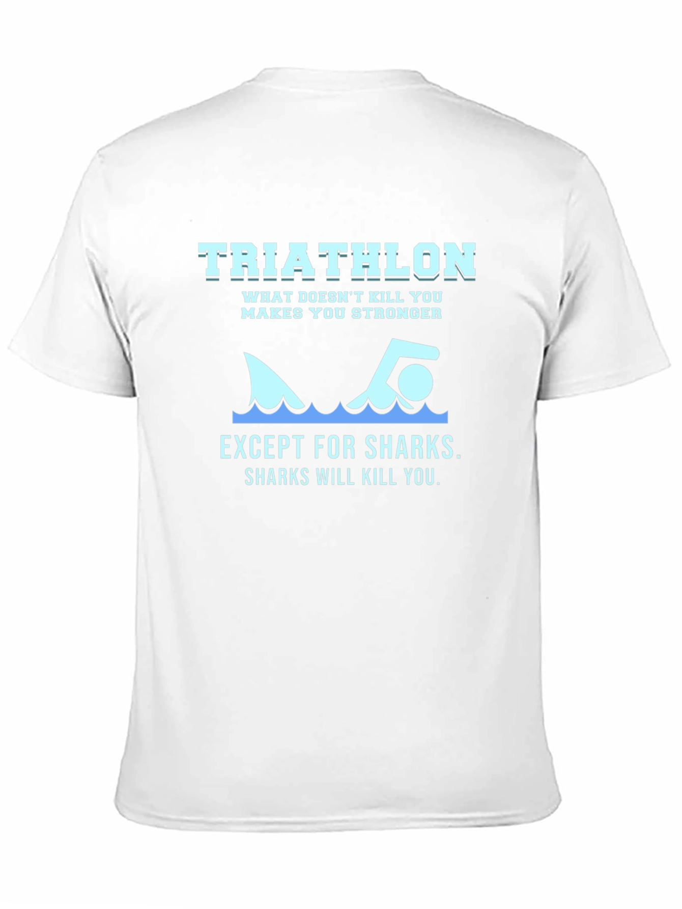 Triathlon Shark T-Shirt - Funny Workout Tee