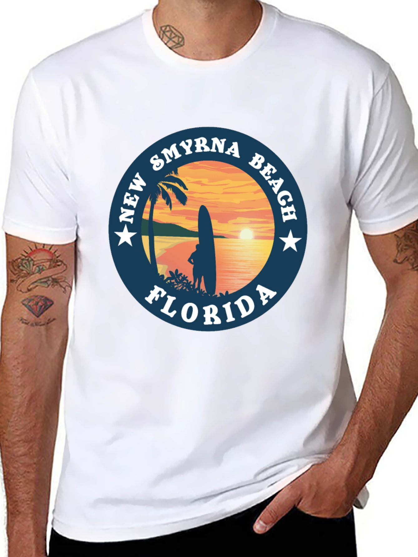 New Smyrna Beach Florida T-Shirt Surf Design
