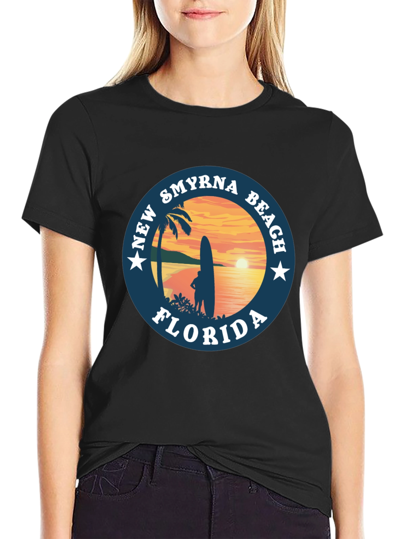 New Smyrna Beach Florida T-Shirt Surf Design