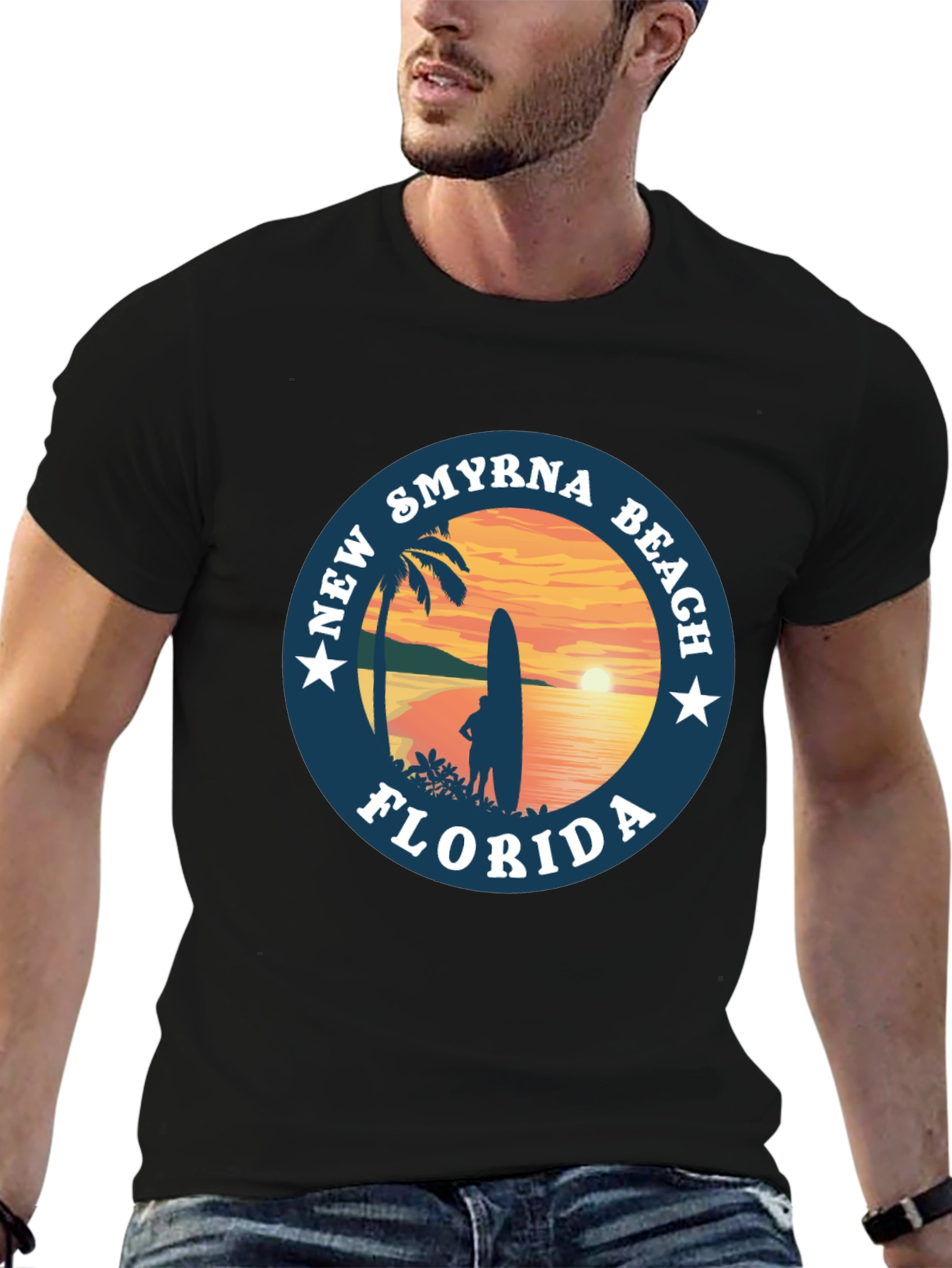 New Smyrna Beach Florida T-Shirt Surf Design