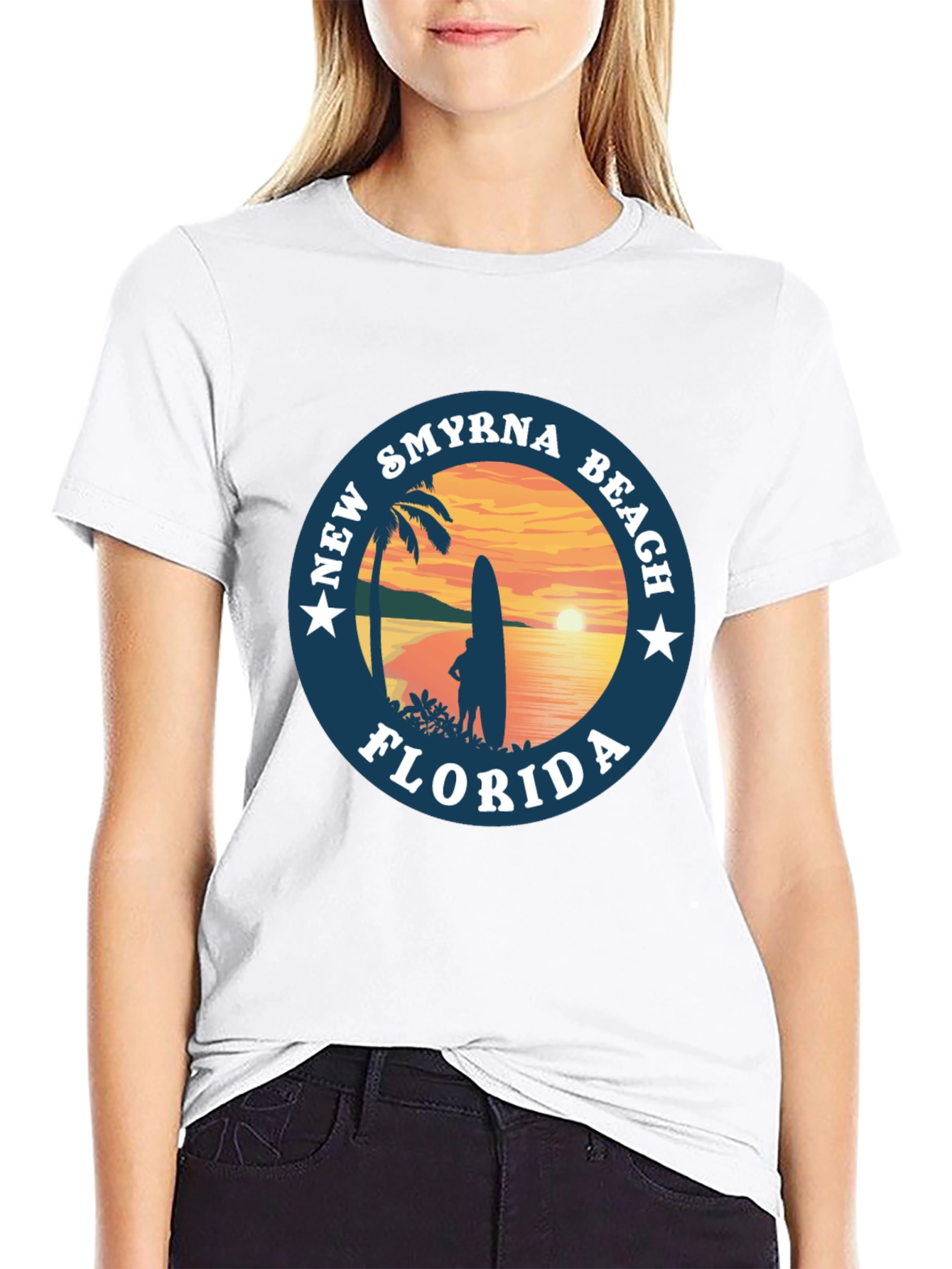 New Smyrna Beach Florida T-Shirt Surf Design