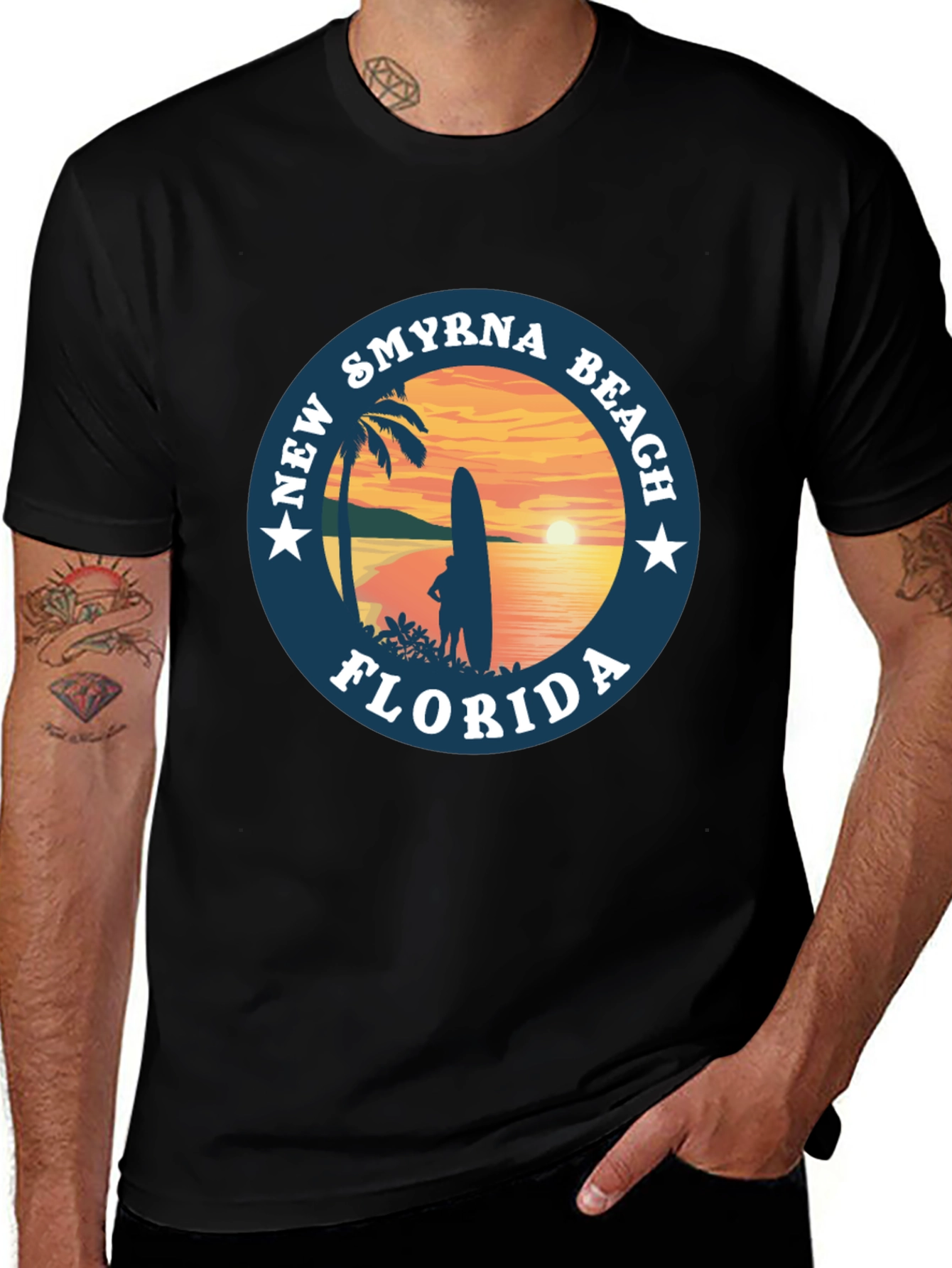 New Smyrna Beach Florida T-Shirt Surf Design
