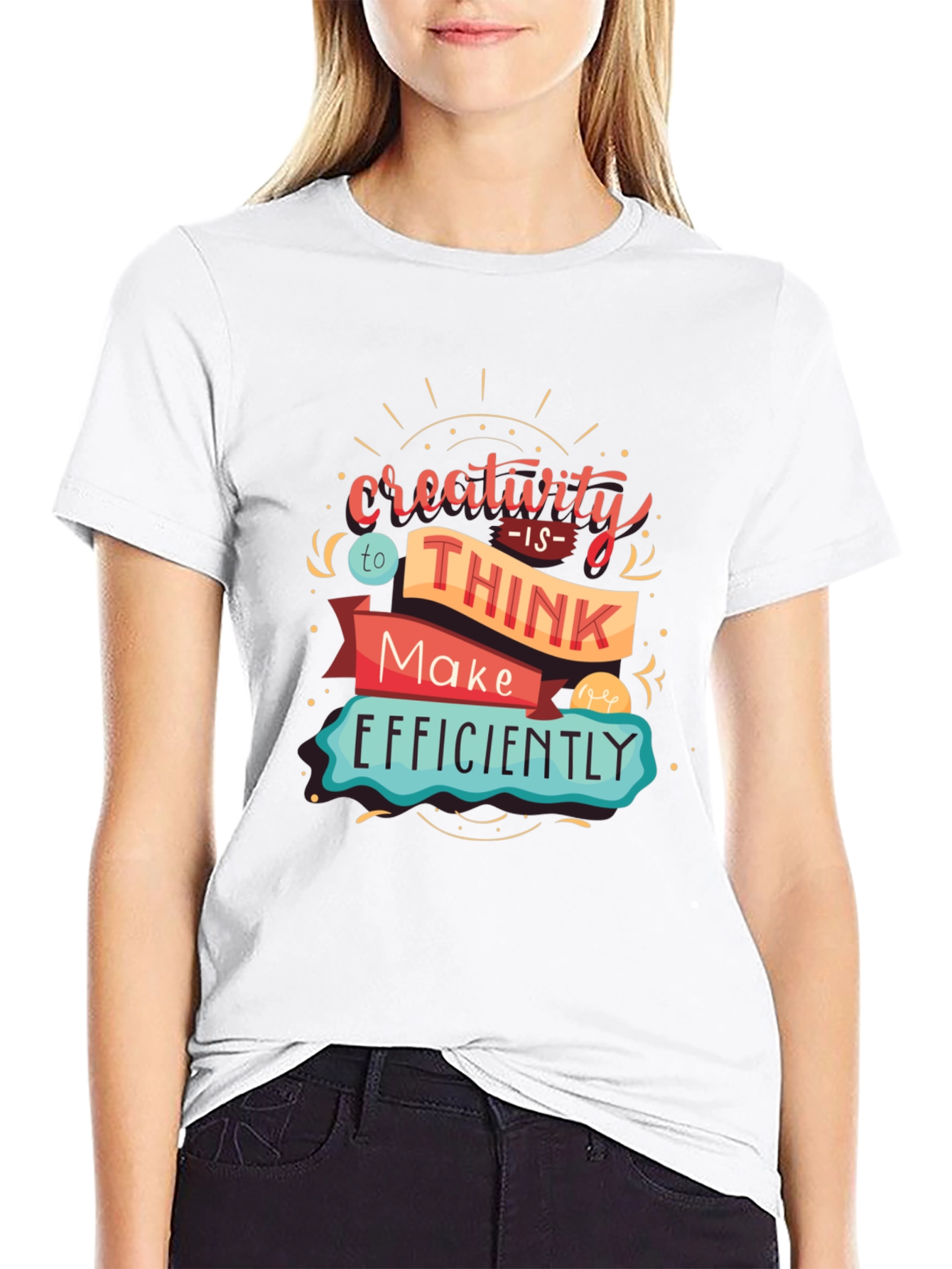Creativity Graphic T-Shirt - Think & Make Efficiently