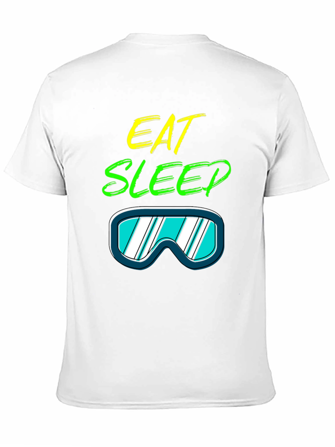 Eat Sleep Ski T-Shirt: Cool Ski Goggles Graphic Tee