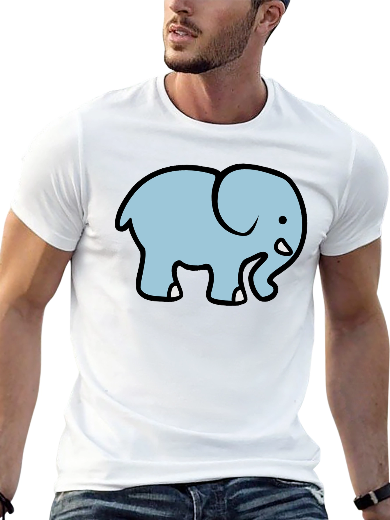 Elephant Graphic T-Shirt - Soft Cotton Blend