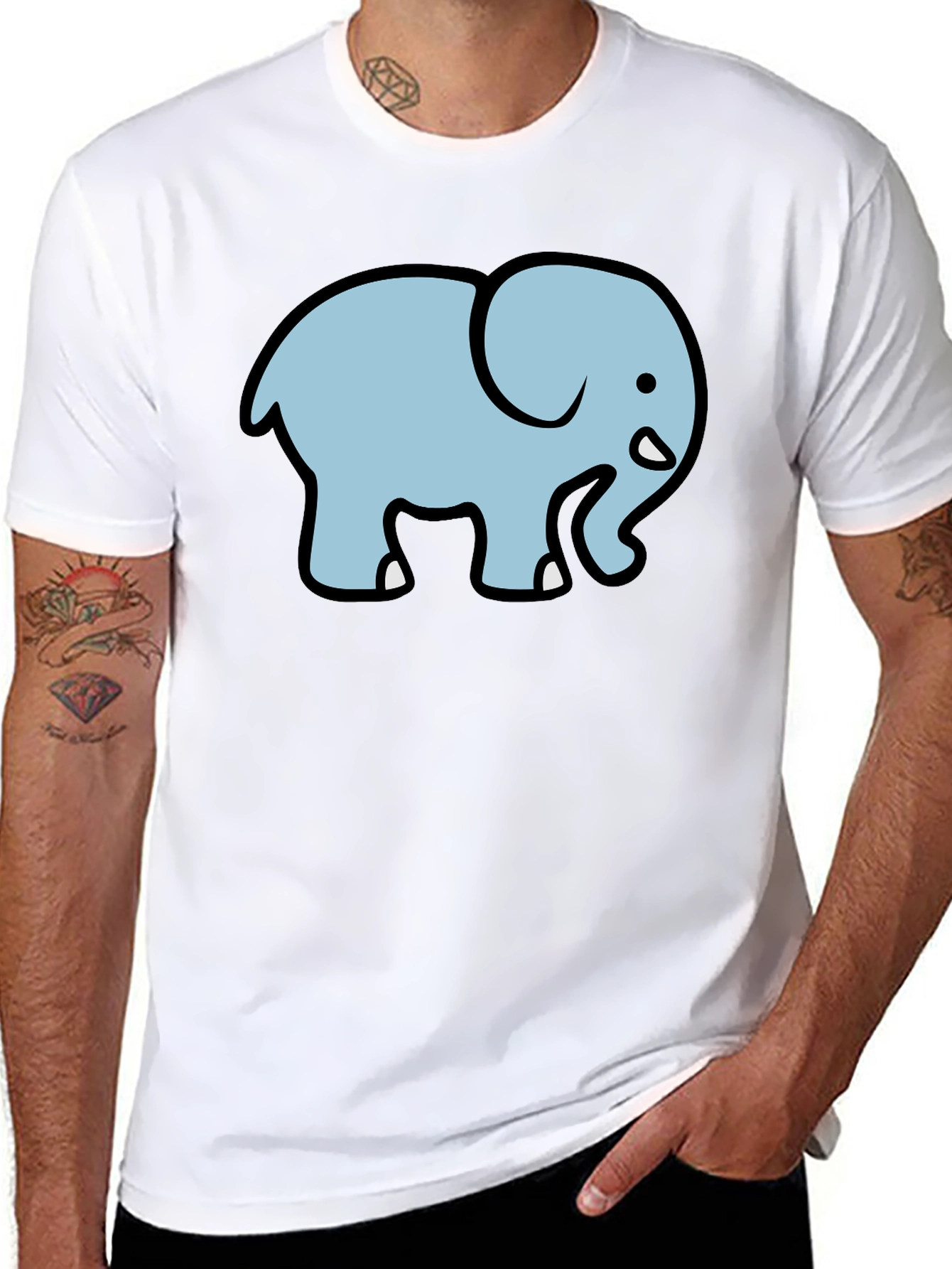 Elephant Graphic T-Shirt - Soft Cotton Blend