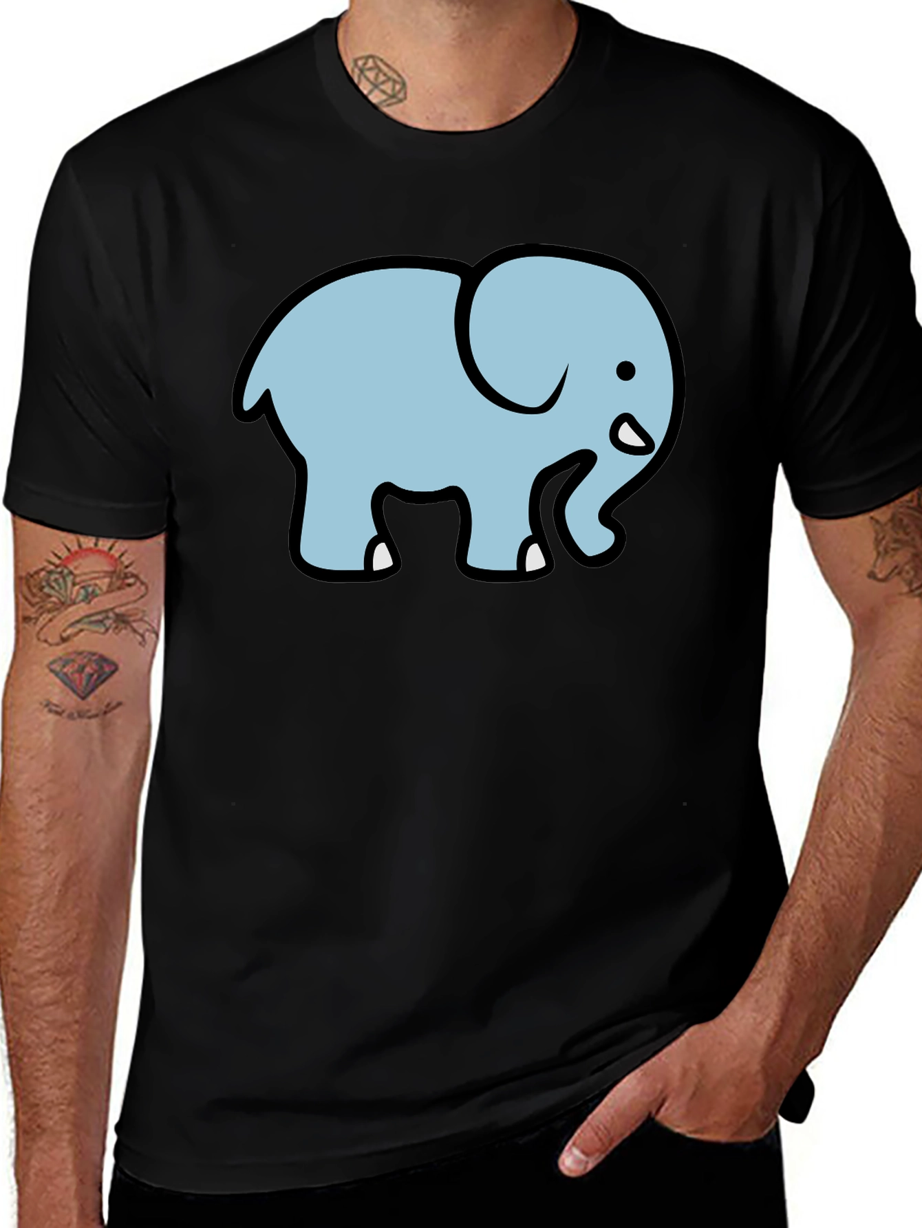 Elephant Graphic T-Shirt - Soft Cotton Blend
