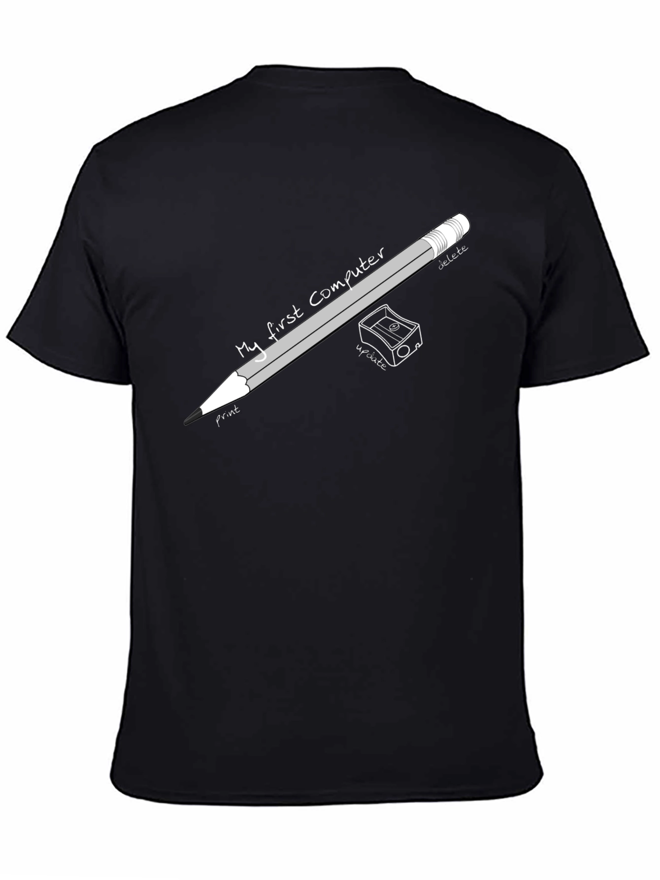 My First Computer T-Shirt - Retro Pencil Design
