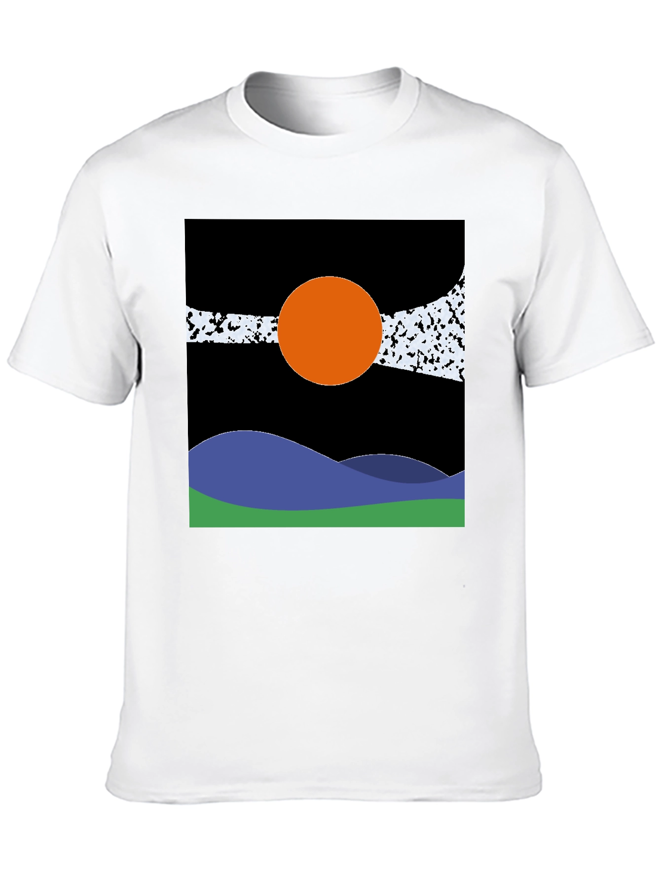 Abstract Sunset T-Shirt - Black