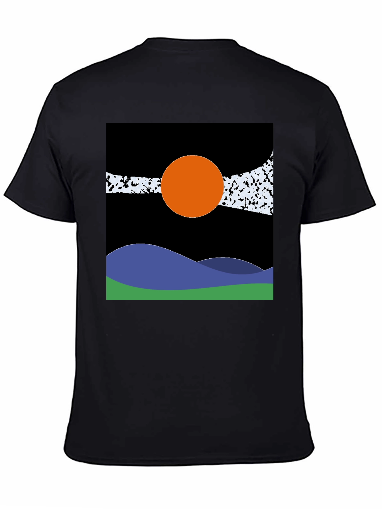 Abstract Sunset T-Shirt - Black