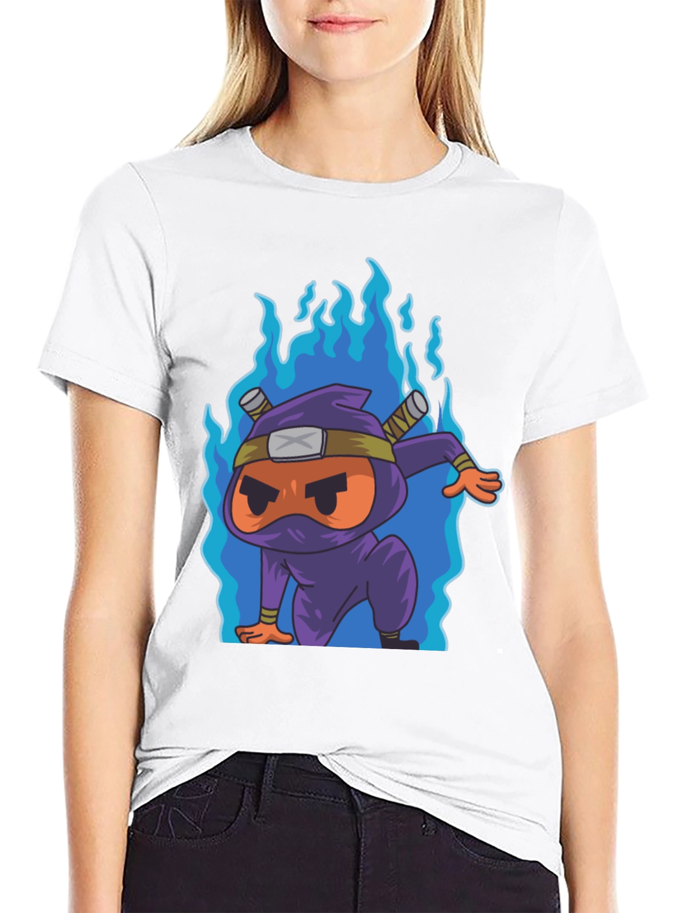 Ninja Cartoon Graphic T-Shirt