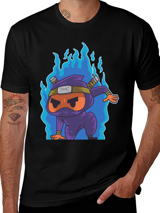 Ninja Cartoon Graphic T-Shirt