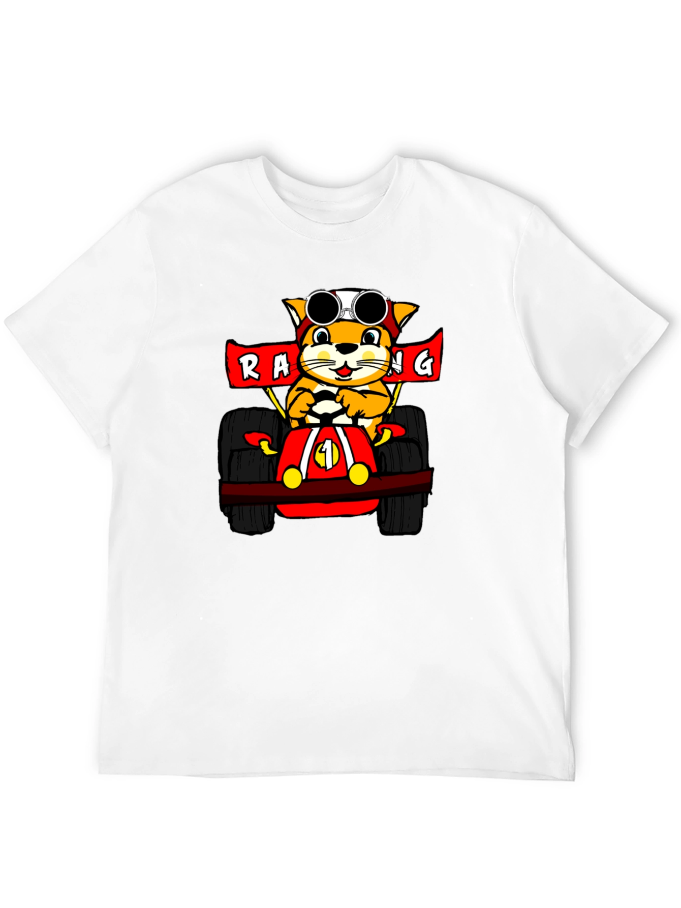 Racing Cat Black T-Shirt
