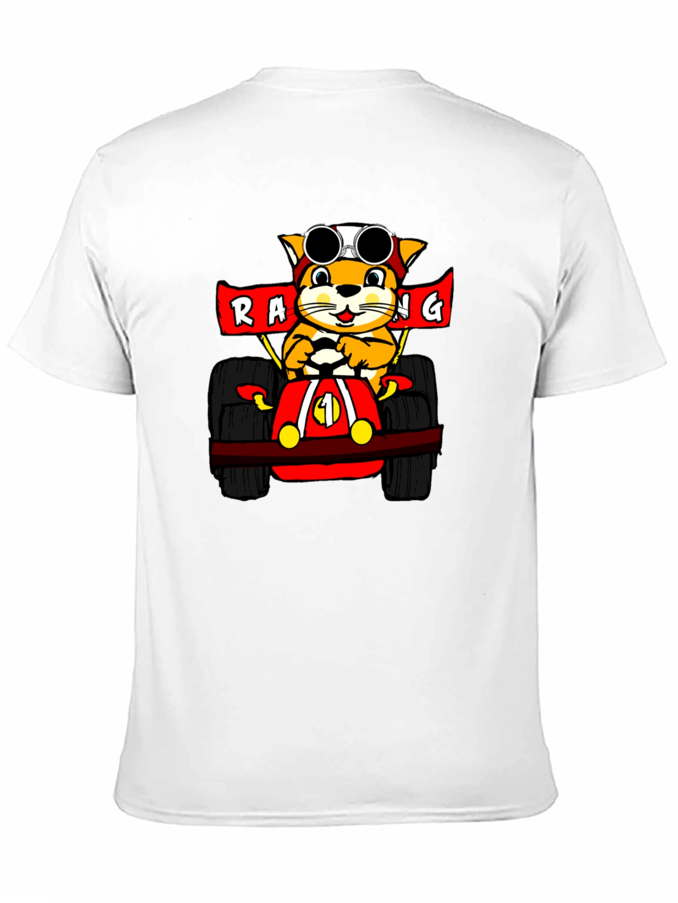 Racing Cat Black T-Shirt
