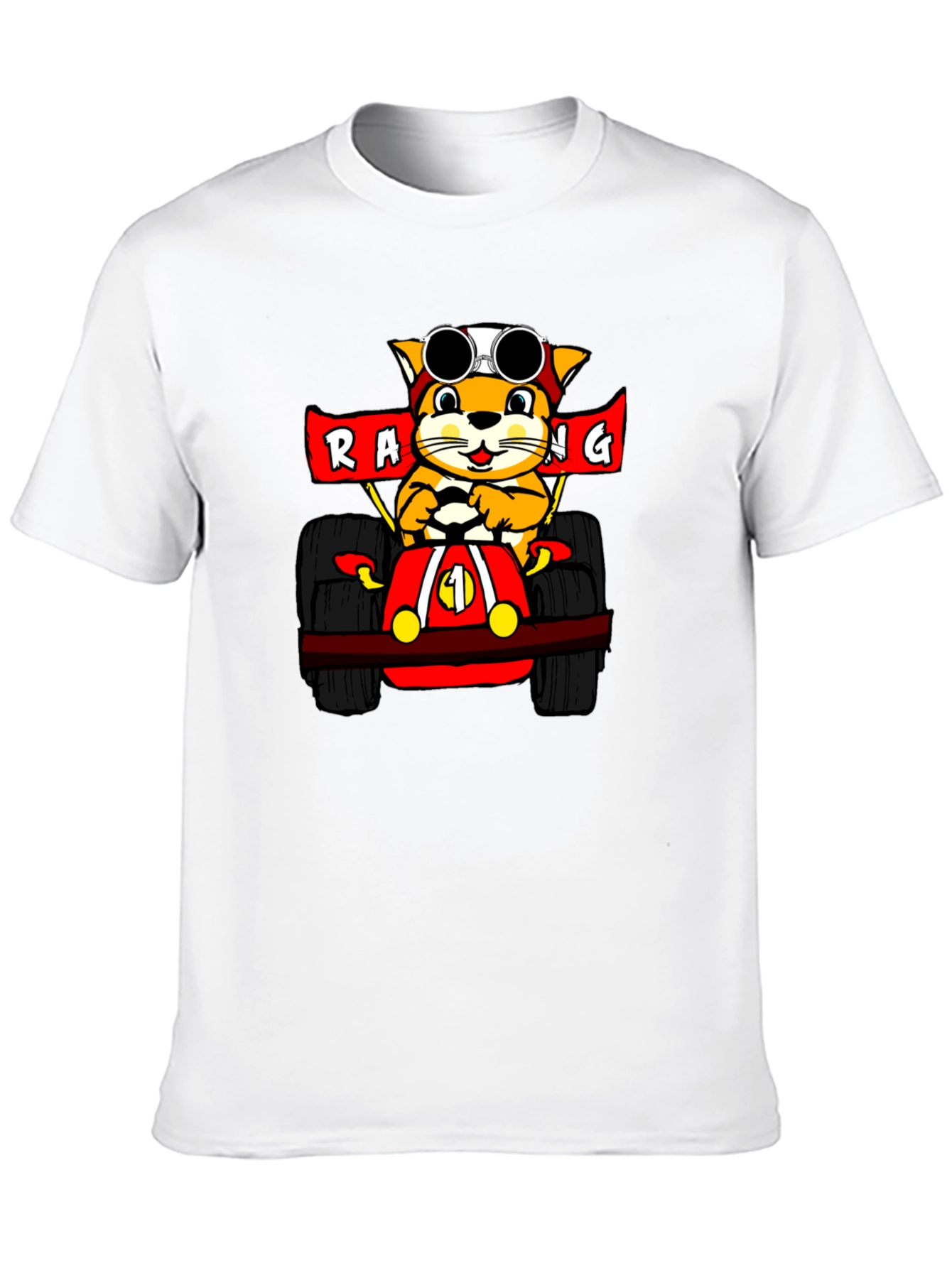 Racing Cat Black T-Shirt