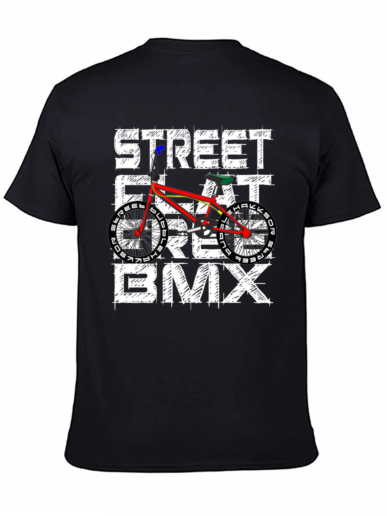 Street Flat Ride BMX Graphic Tee