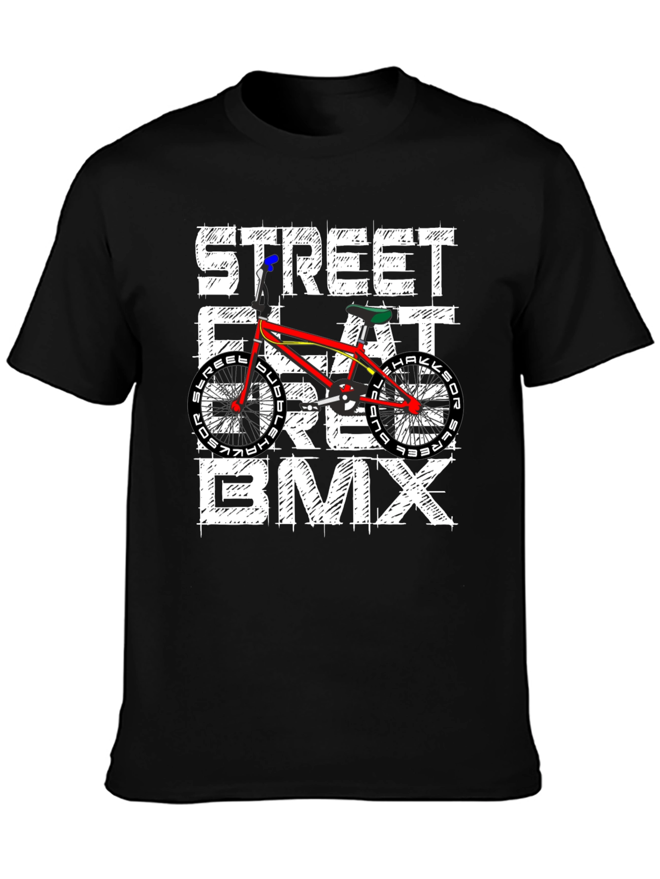 Street Flat Ride BMX Graphic Tee
