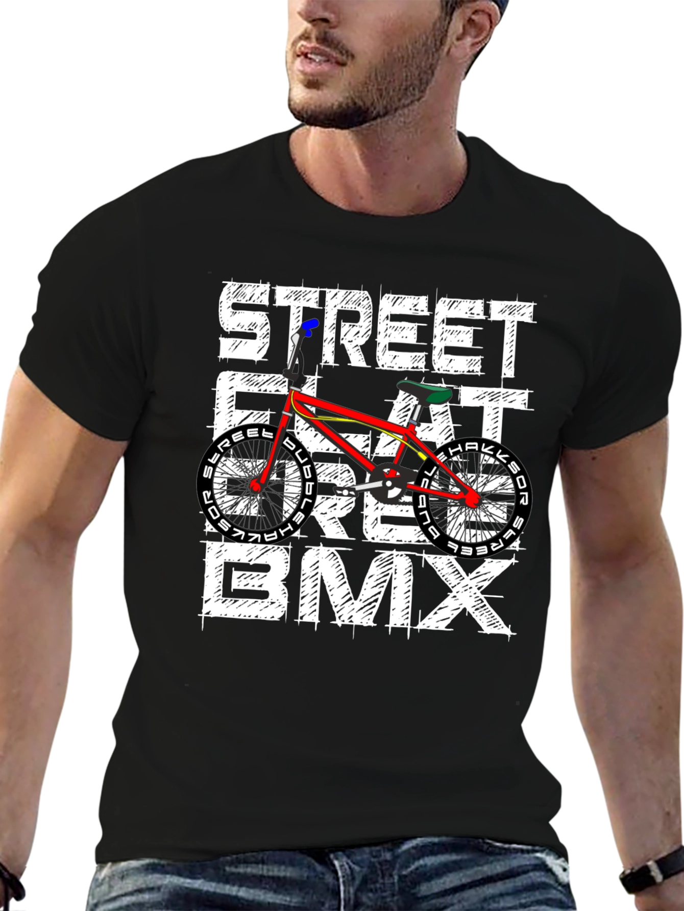 Street Flat Ride BMX Graphic Tee