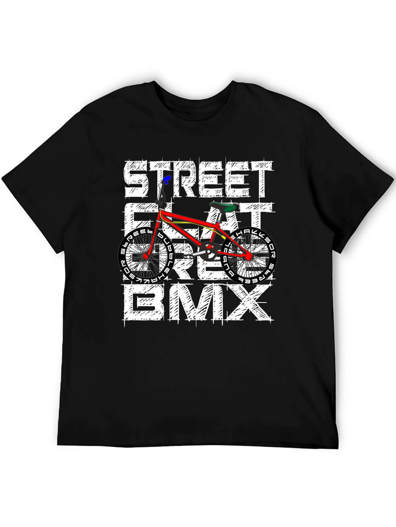 Street Flat Ride BMX Graphic Tee