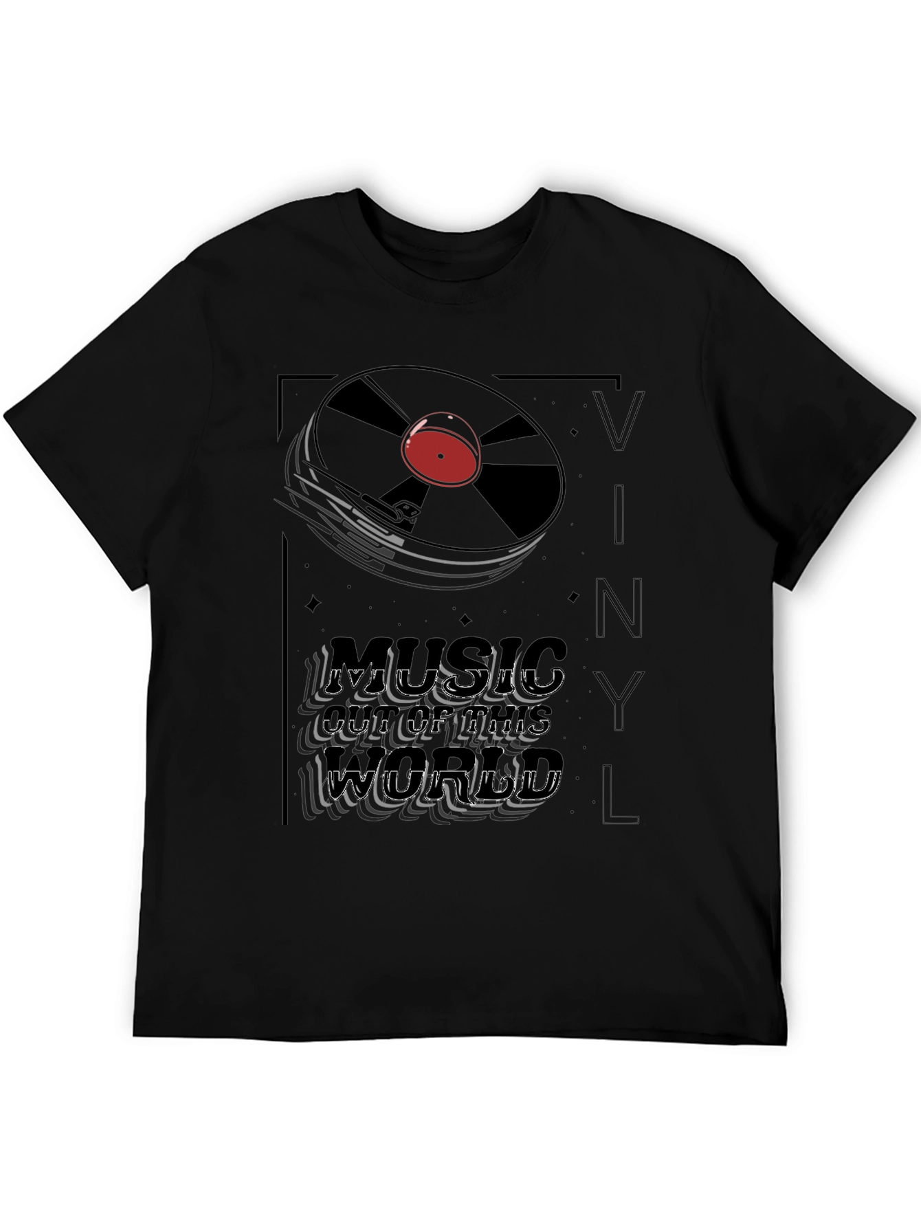 Vinyl Music T-Shirt - Black