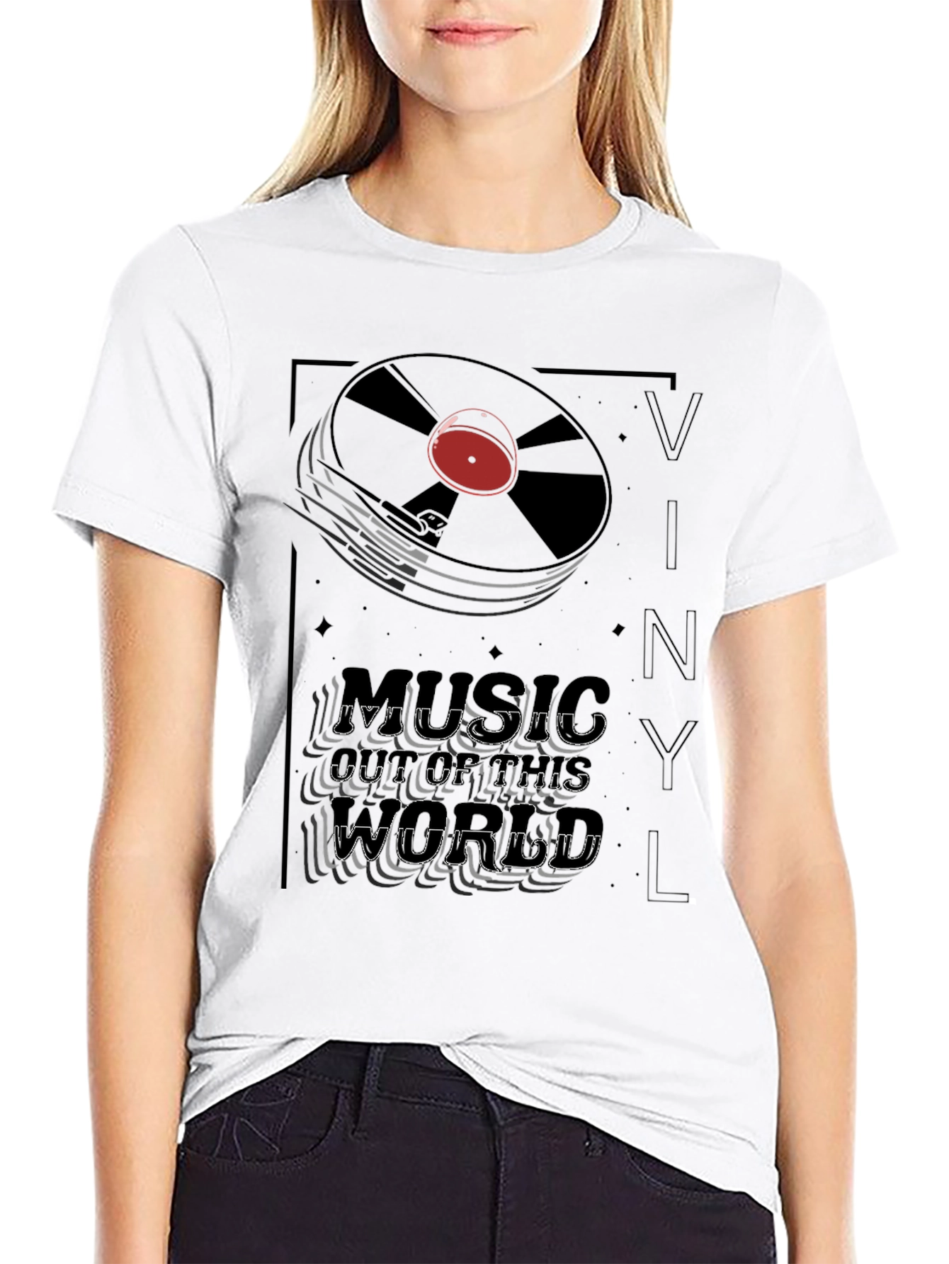 Vinyl Music T-Shirt - Black