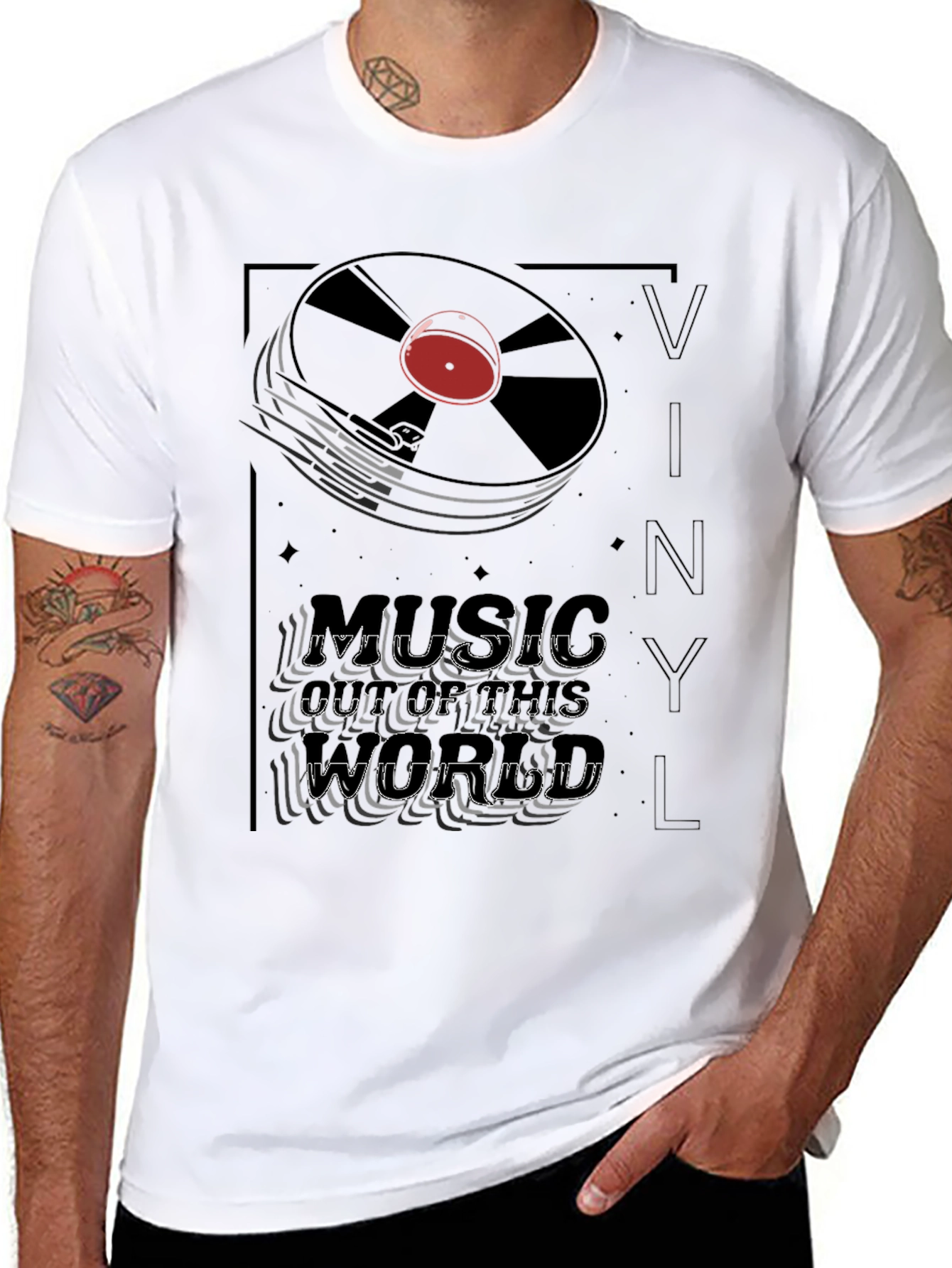 Vinyl Music T-Shirt - Black