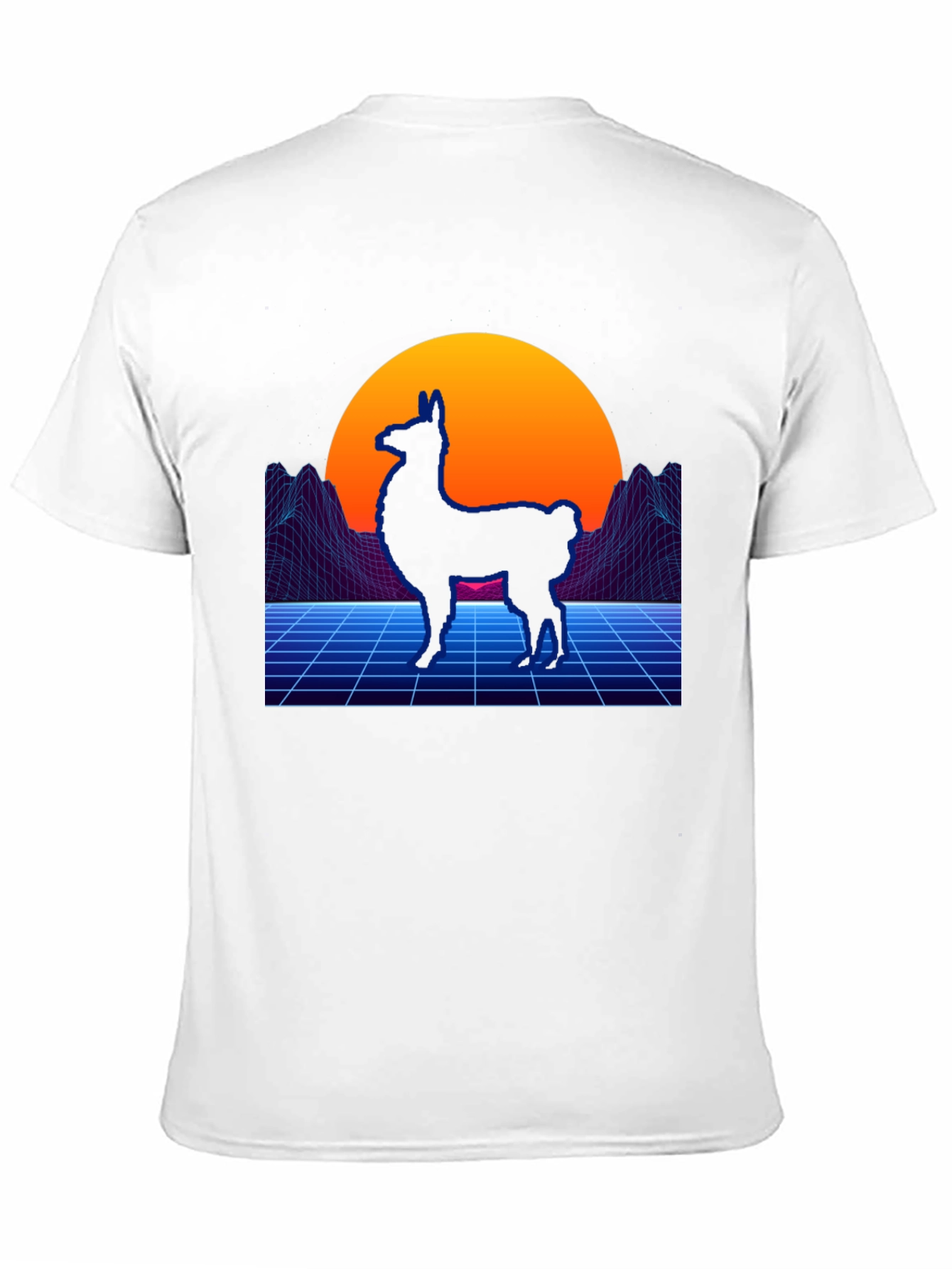 Retro Llama Graphic T-Shirt - Vaporwave Style