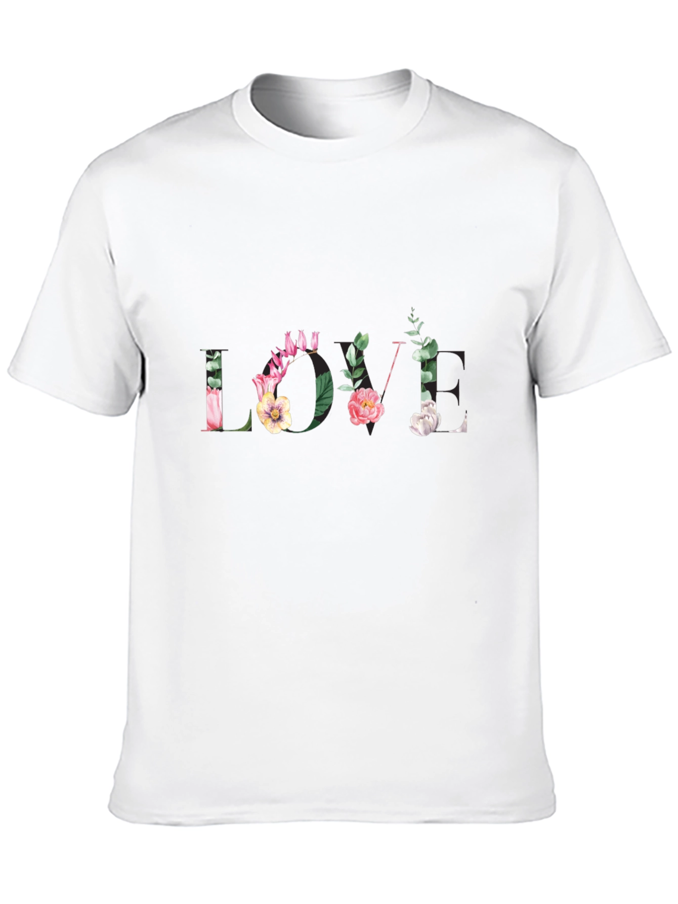 Floral LOVE Black T-Shirt