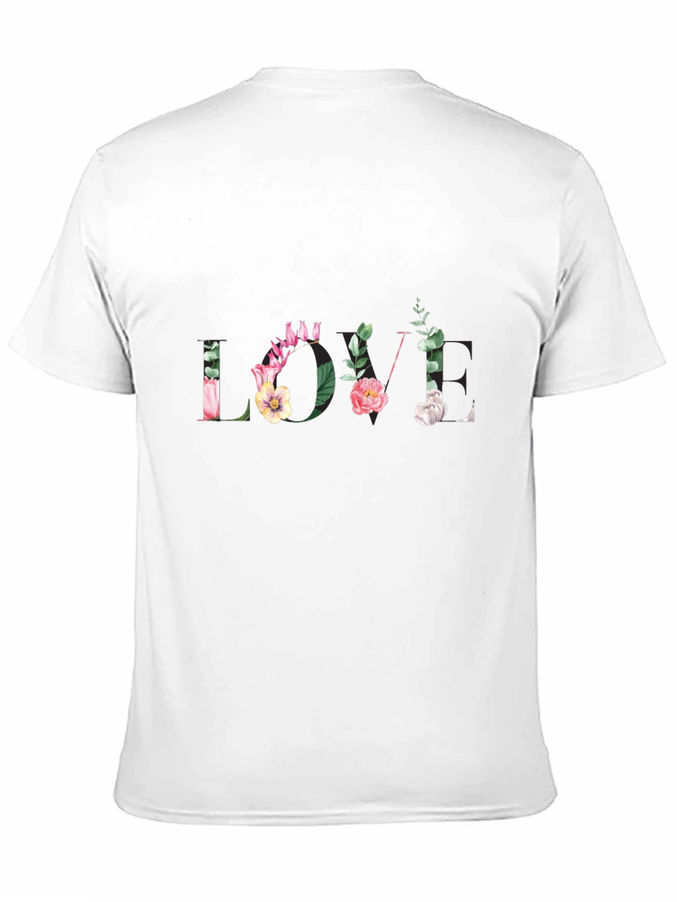 Floral LOVE Black T-Shirt