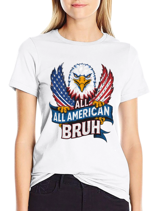 All American Bruh Eagle Graphic T-Shirt