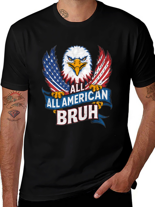 All American Bruh Eagle Graphic T-Shirt
