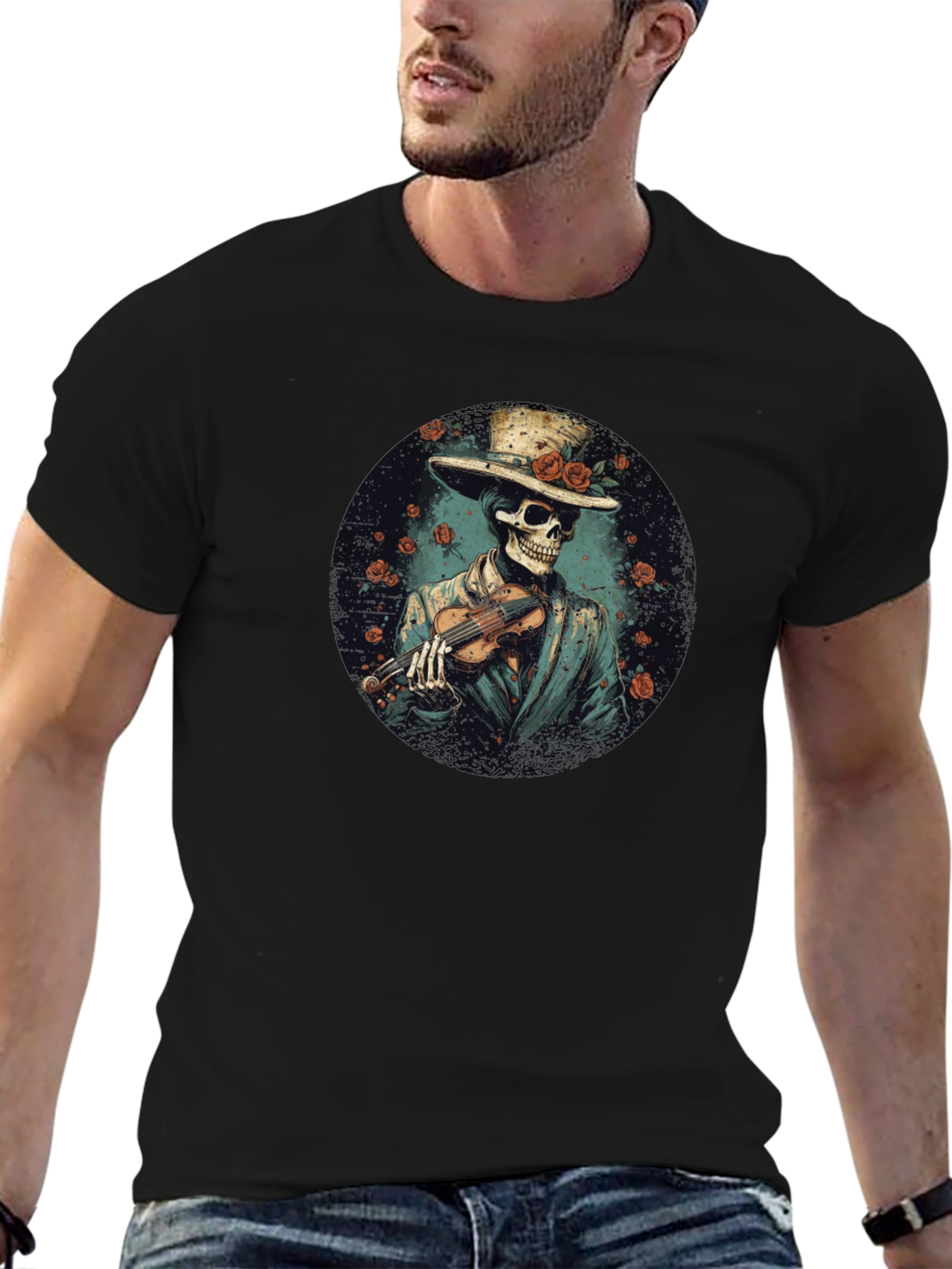 Skeleton Musician T-Shirt