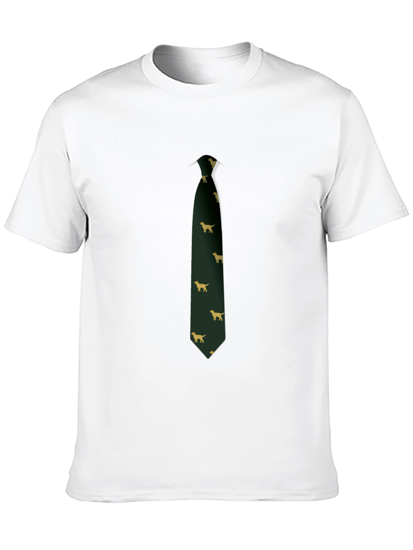 Dog Print Tie T-Shirt - Novelty Design