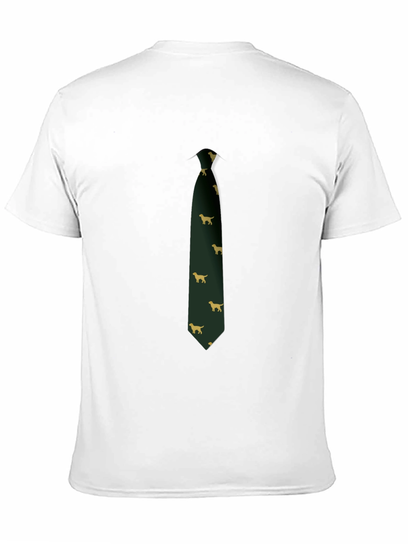 Dog Print Tie T-Shirt - Novelty Design