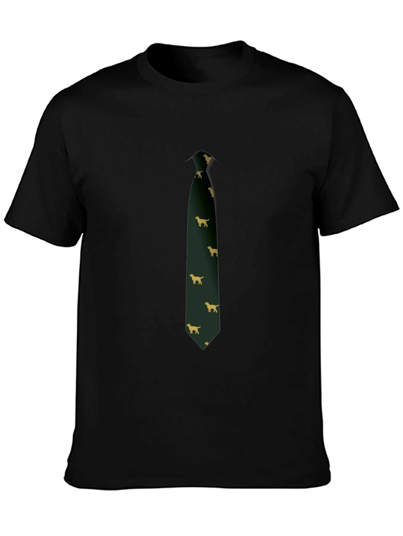 Dog Print Tie T-Shirt - Novelty Design