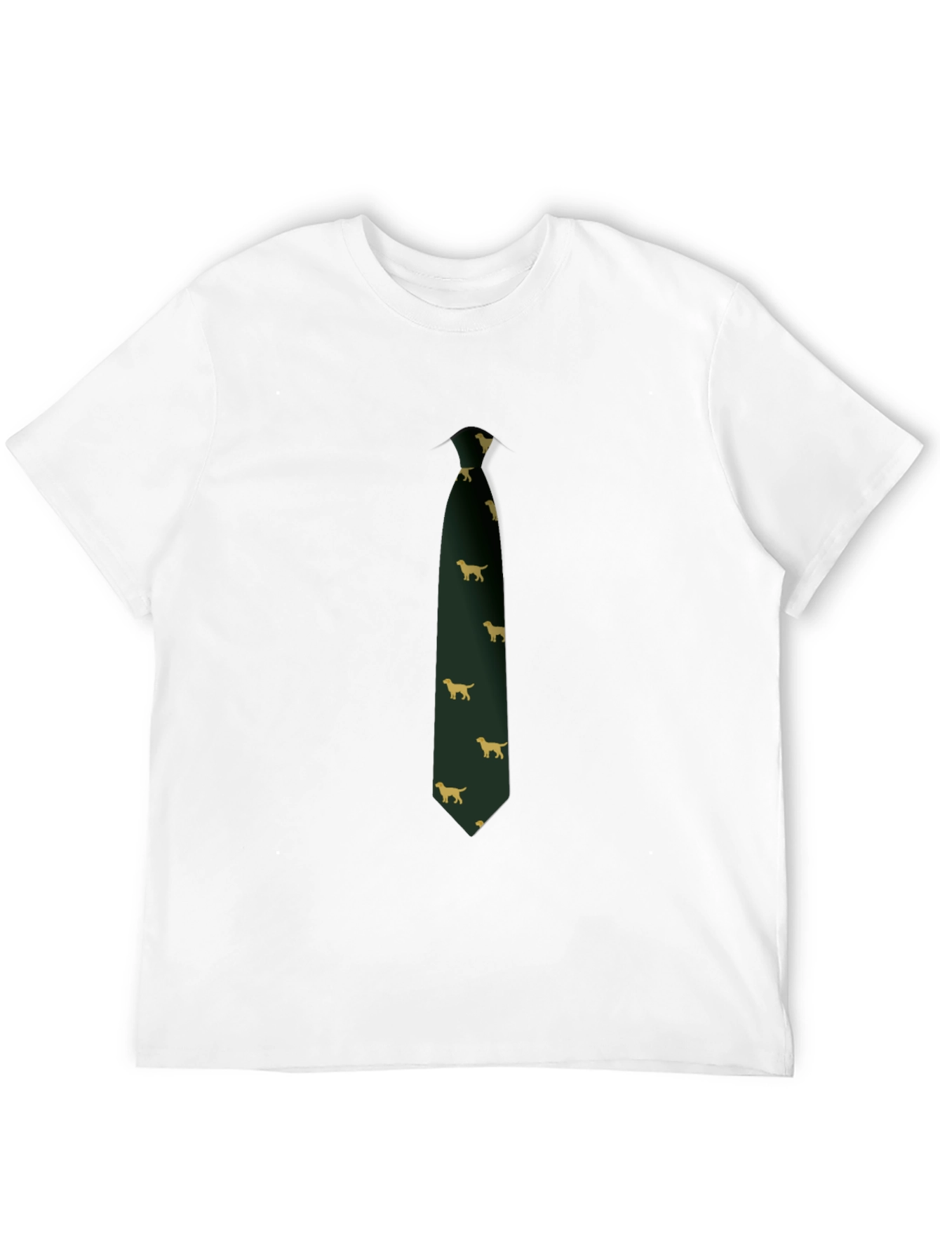 Dog Print Tie T-Shirt - Novelty Design