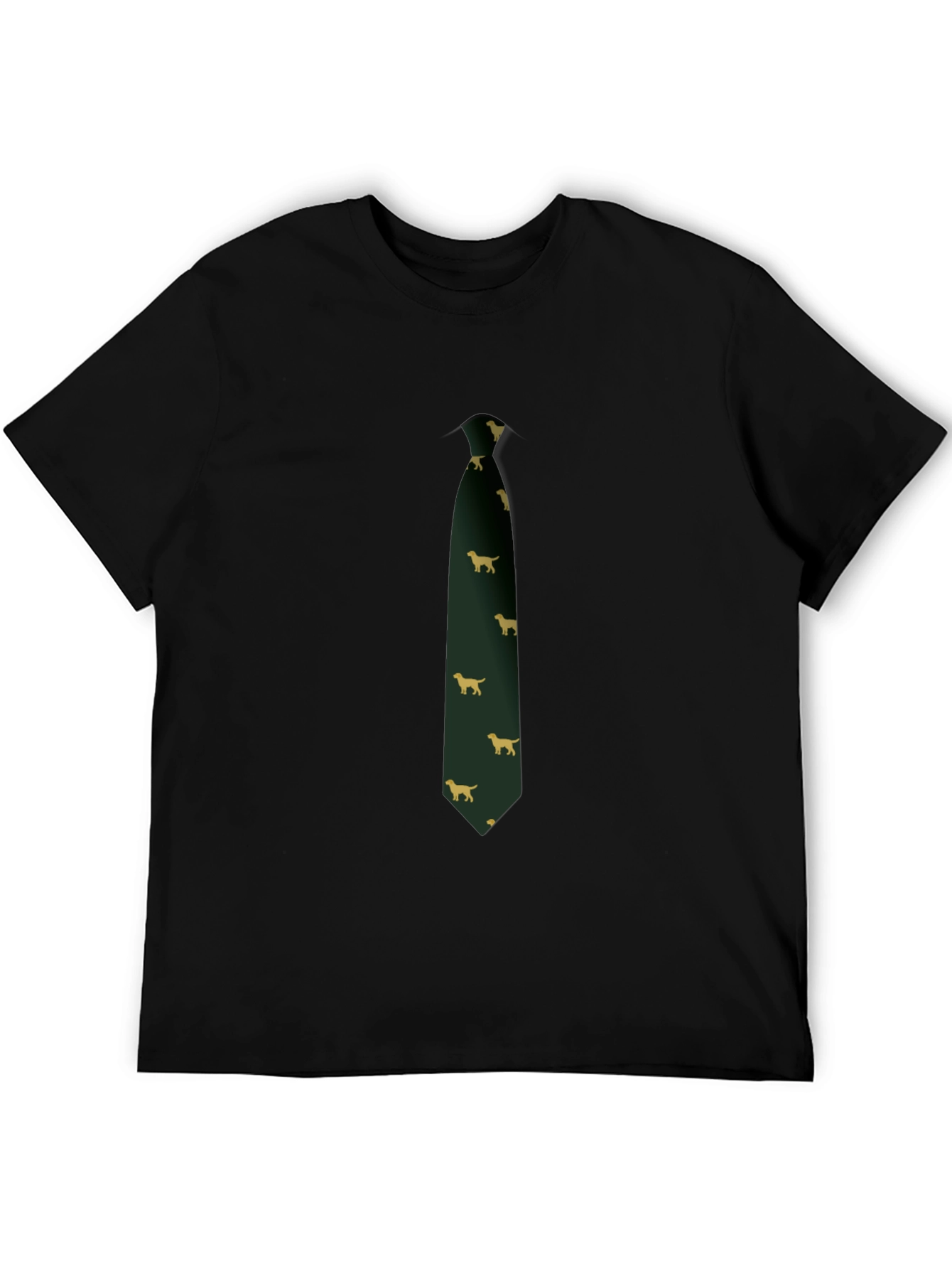 Dog Print Tie T-Shirt - Novelty Design