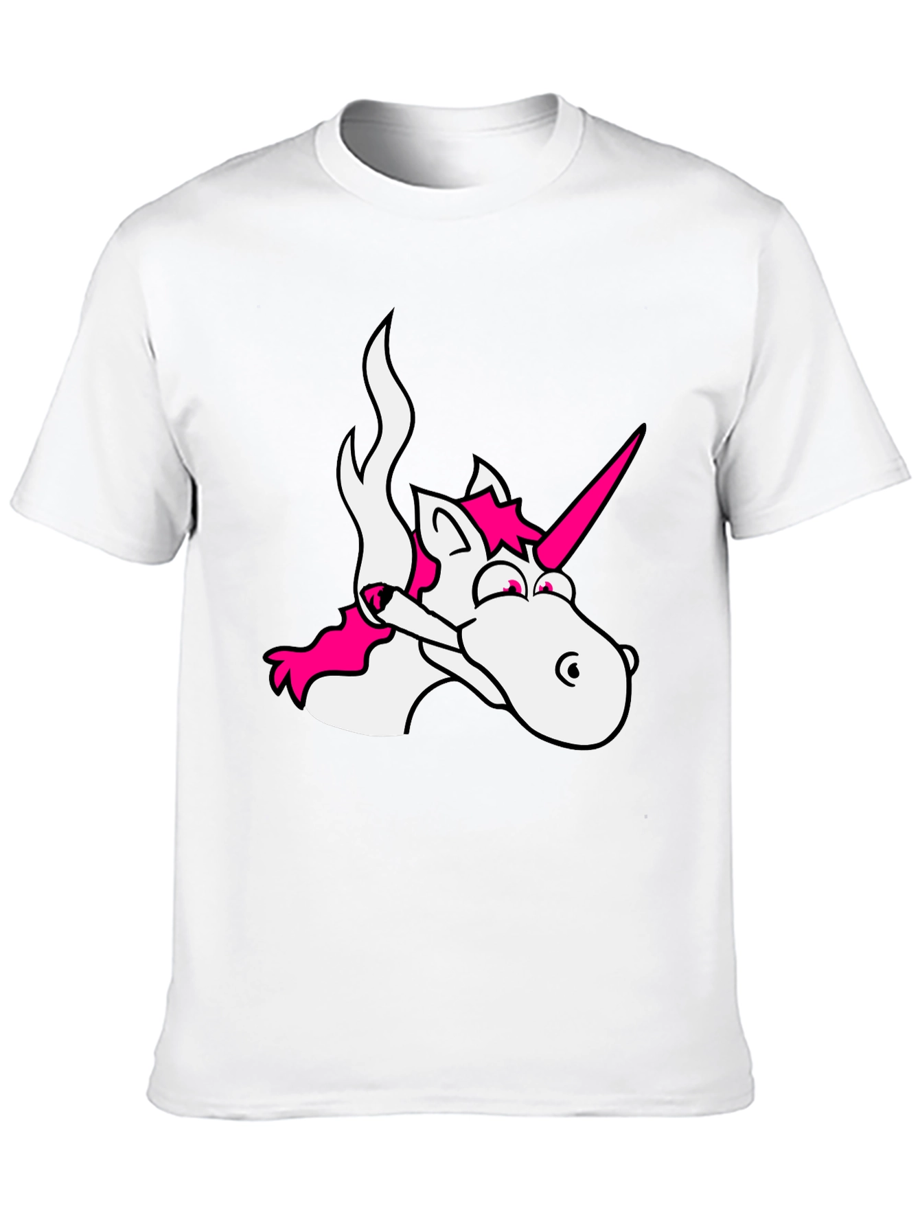 Unicorn Smoking Weed Black T-Shirt