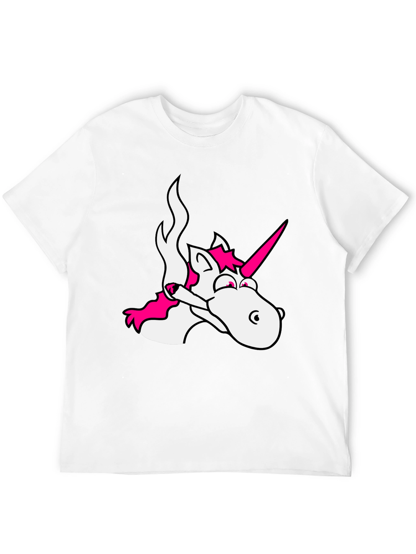 Unicorn Smoking Weed Black T-Shirt