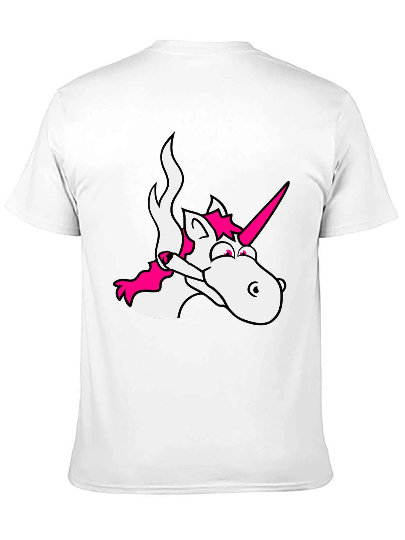 Unicorn Smoking Weed Black T-Shirt